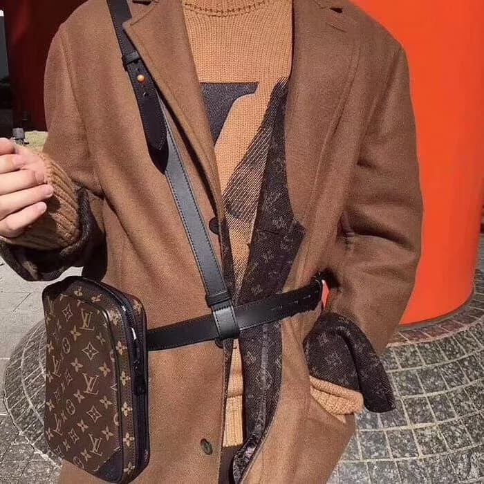 Travel Pouch tas slempang  tas waistbag Lv mirror  55OIC