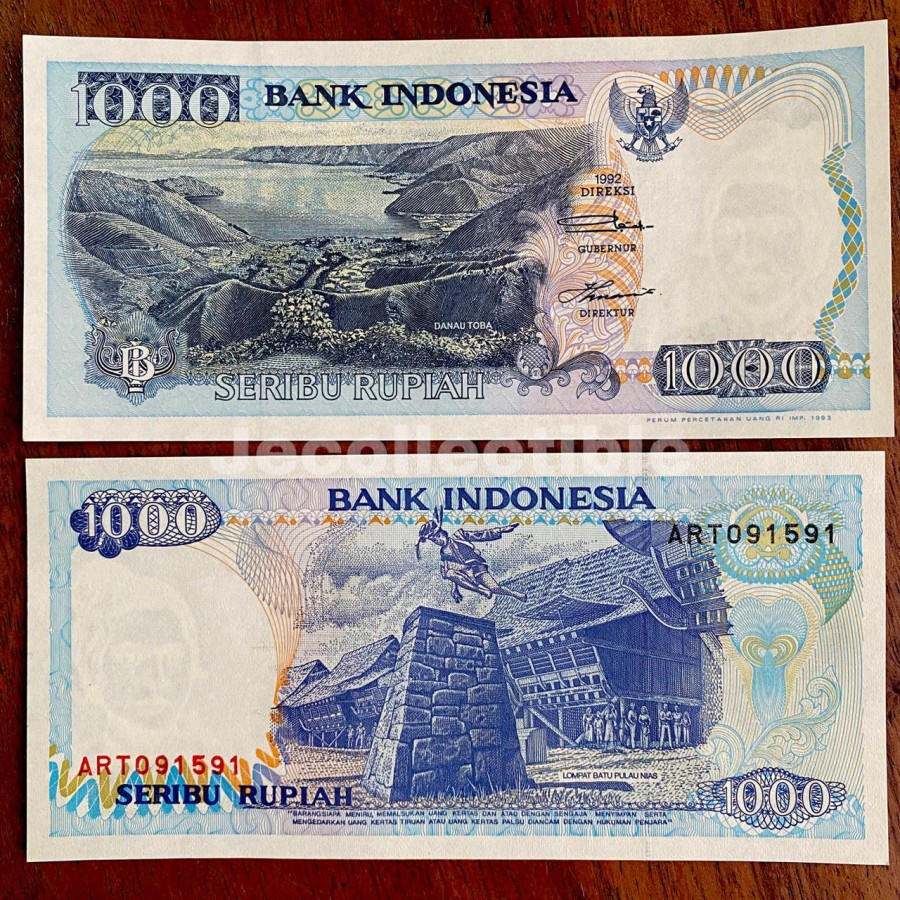 Uang Lama Kuno 1000 Rupiah 1992 Lompat Batu