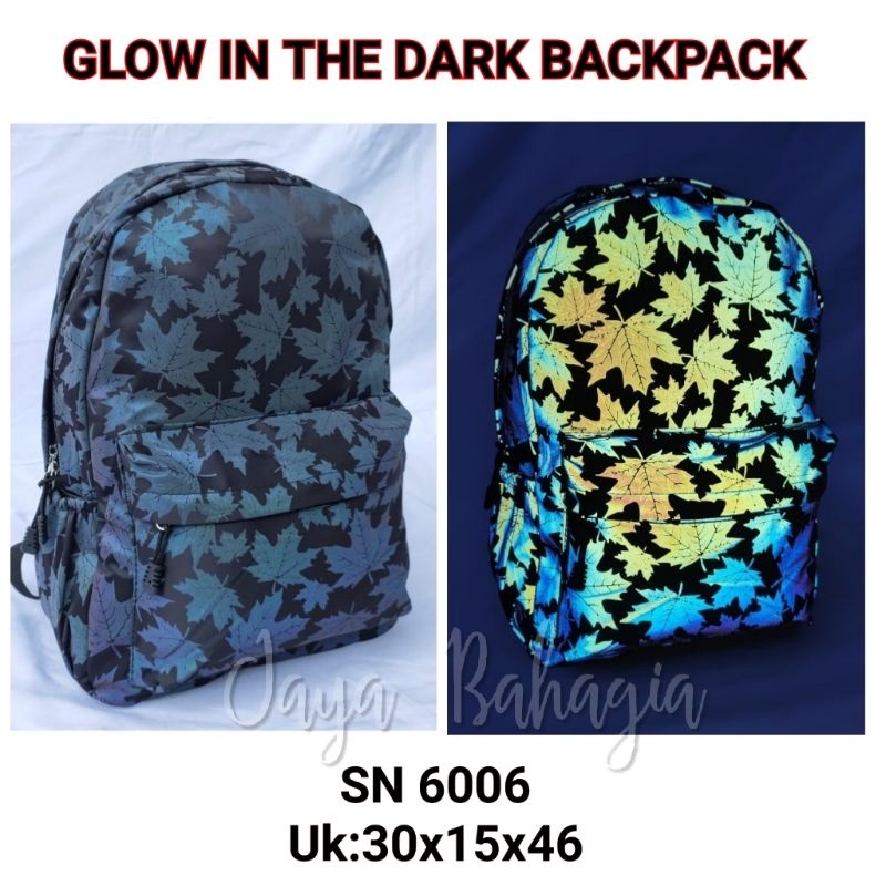 Ransel Import Glow In The Dark Tas Sekolah Kerja Pria Wanita