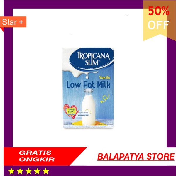 

tropicana slim low fat milk vanilla 500gr 500g susu rendah lemak 500 gr g