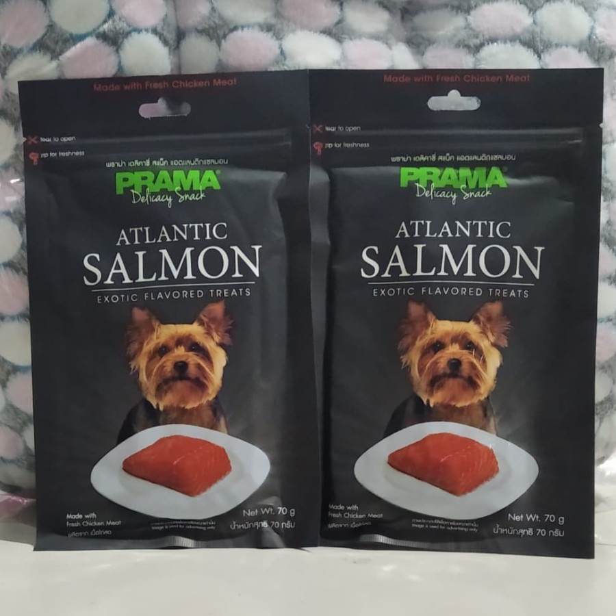 Prama Snack anjing 70g / Delicacy Snack 70g Rasa atlantic salmon