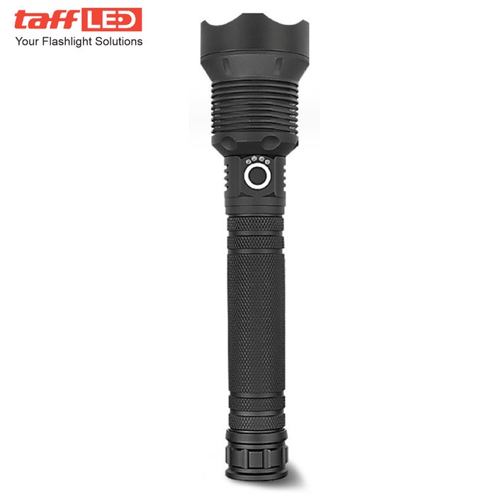 ELEKTRONIK LAMPU SENTER LED LONG RANGE ZOOM XHP70.2 90000 LUMENS - HS313 - BLACK