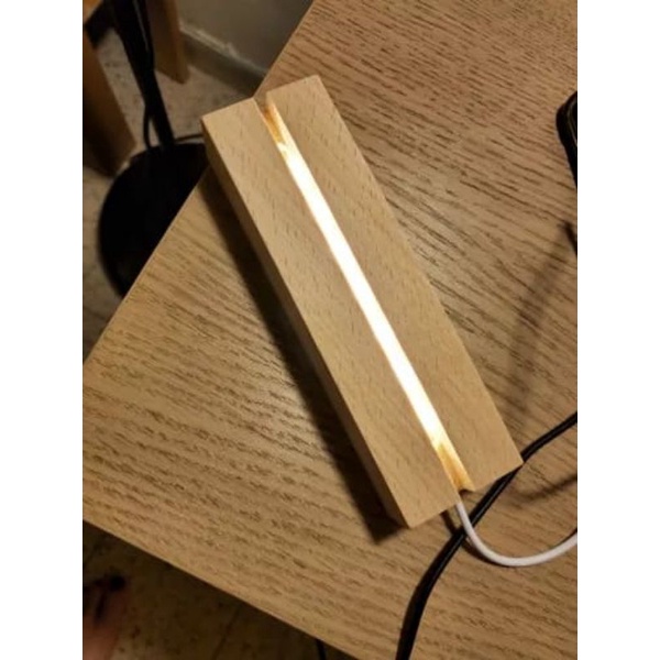 Base wood A3 acrylic led / grosir stand led acrylic / tatakan lampu hias acrylic besar