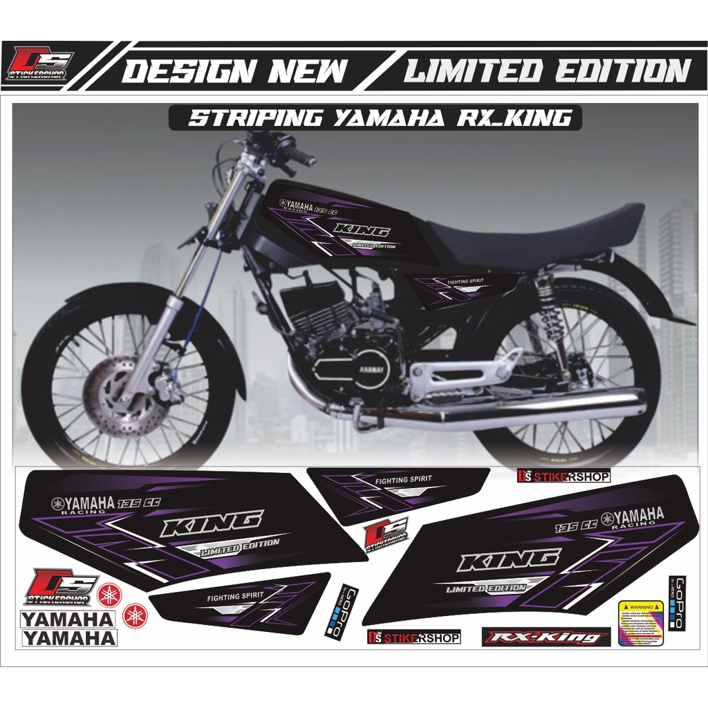 STRIPING RX KING VARIASI/STRIPING RX KING VARIASI SIMPLE/MODIFIKASI RX KING WARNA UNGU