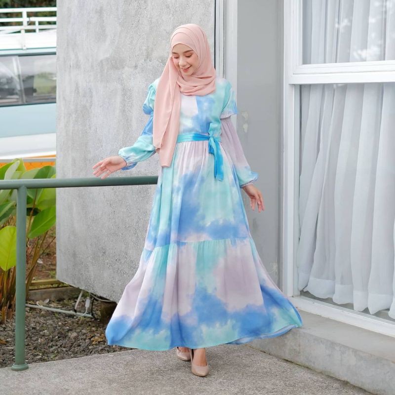 DRESS MUSLIM - BERLY DRESS - FLOWLY DRESS - DRESS TERLARIS - PAKAIAN TERLARIS