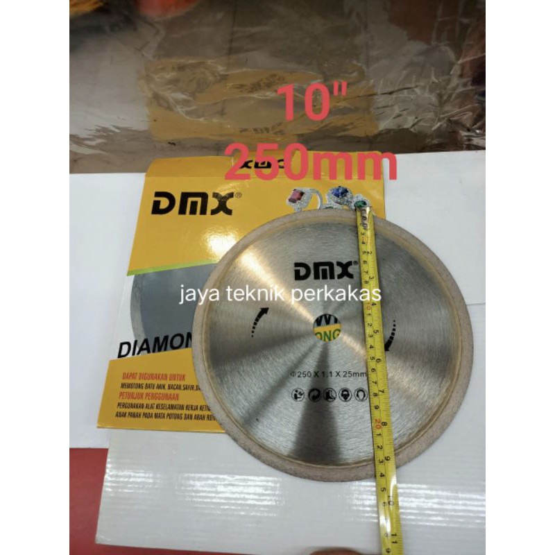 Dmx pisau potong batu akik 10" - diamond cutting wheel stone tipis 1mm - potong batu akik