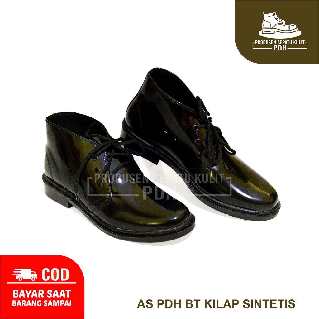 SEPATU PDH PRIA KILAP MENGKILAP SEPATU PDH TALI PRIA SEPATU KERJA KANTOR JATAH POLRI POLISI TNI SATPAM