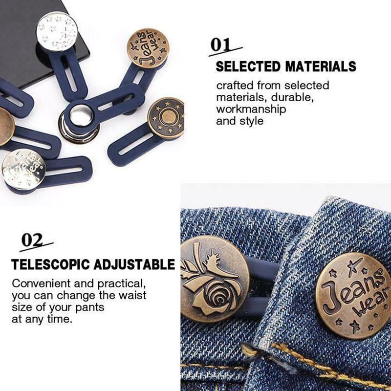 Kancing Metal Extended untuk Celana Jeans / Baju