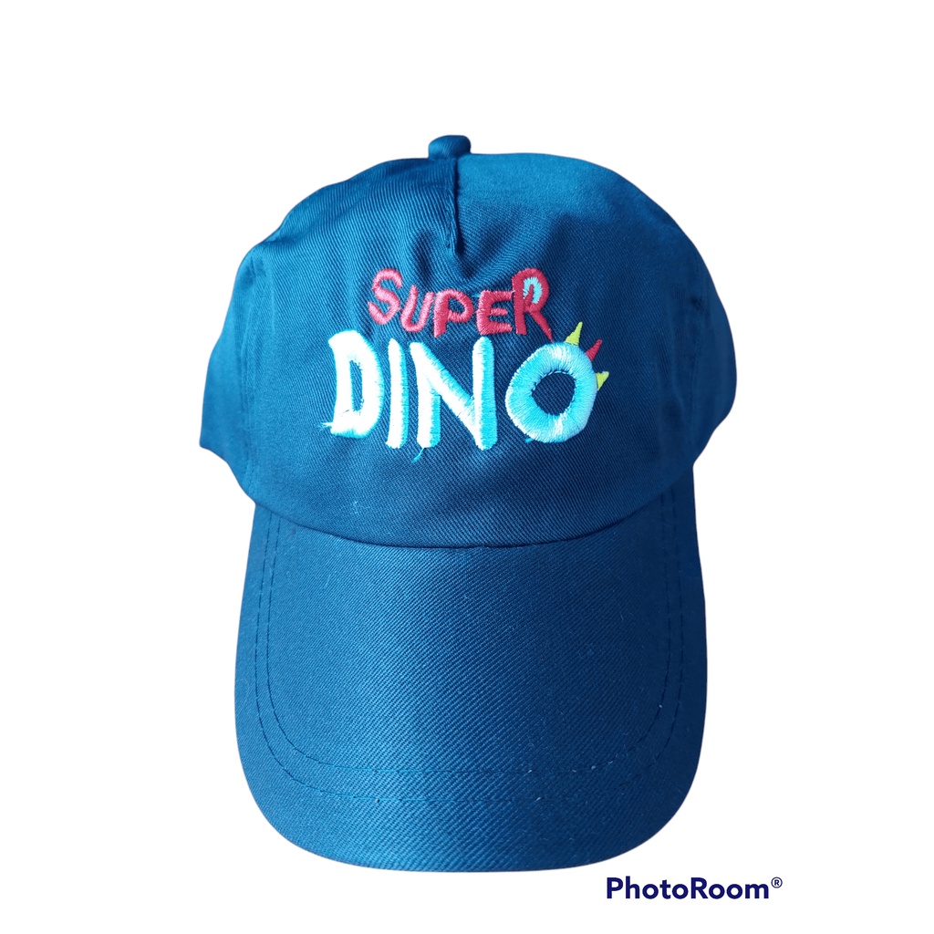 TOPI BASEBALL ANAK LUCKY GIRAFFE / JUST DO IT / SUPER DINO / SUNNY DAY USIA 2-10 TAHUN LAKI PEREMPUAN-TOPI SUPERDINO NAVY