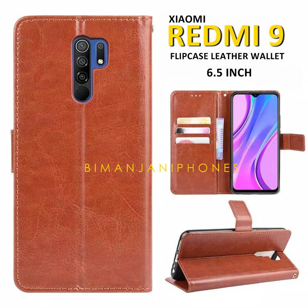 Redmi 9 Redmi 9A Redmi 9C Redmi 8A Redmi 8 Flip Cover Leather Case Wallet - Case Dompet Kulit
