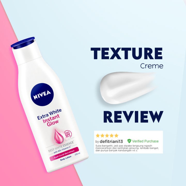 NIVEA Body Care Body Lotion Extra White Instant Glow - 200ml