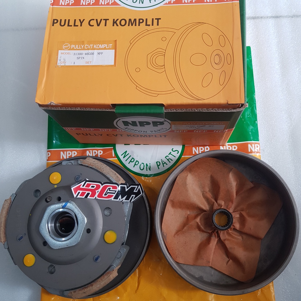 31300-46G00-NPP FACE SET MOVABLE DRIVEN PULLEY PULI PULLY 2M CVT SET SPIN SKYWAVE ORI ORIGINAL NPP ASLI