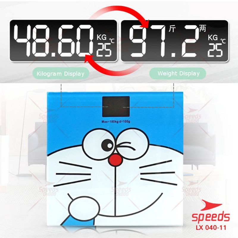 Timbangan Badan Digital Karakter Goto Mawmaw Timbangan Badan Kaca Digital Karakter Body Scale 180 Kg