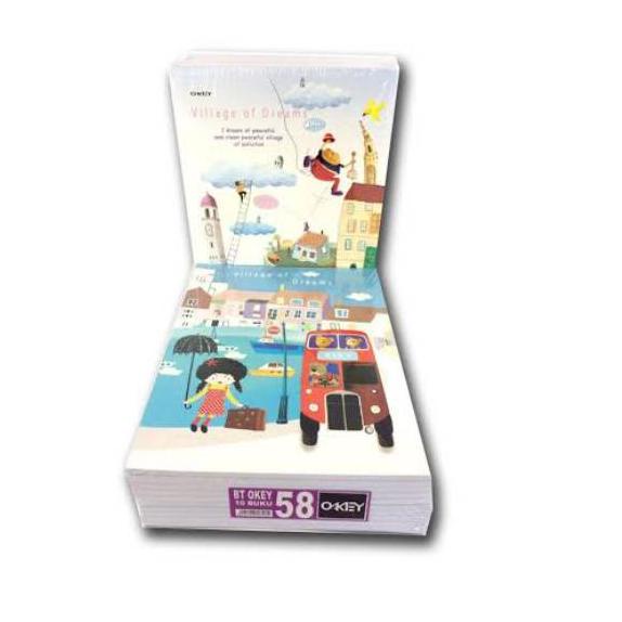 

Hot Sale - Buku Tulis Okey Kiky 58 Lembar Random cover - Jual 1 Pack = 10 Pcs