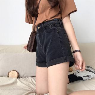  Celana  Pendek  Model Longgar Lebar Lurus High Waist Bahan 