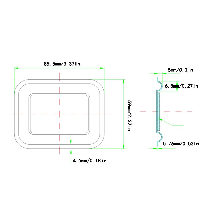 Btsg 2pcs Plat Film Getar 3686 / 6085 / 5065 Bahan Karet Frekuensi Rendah Untuk Speaker Subwoofer Diy