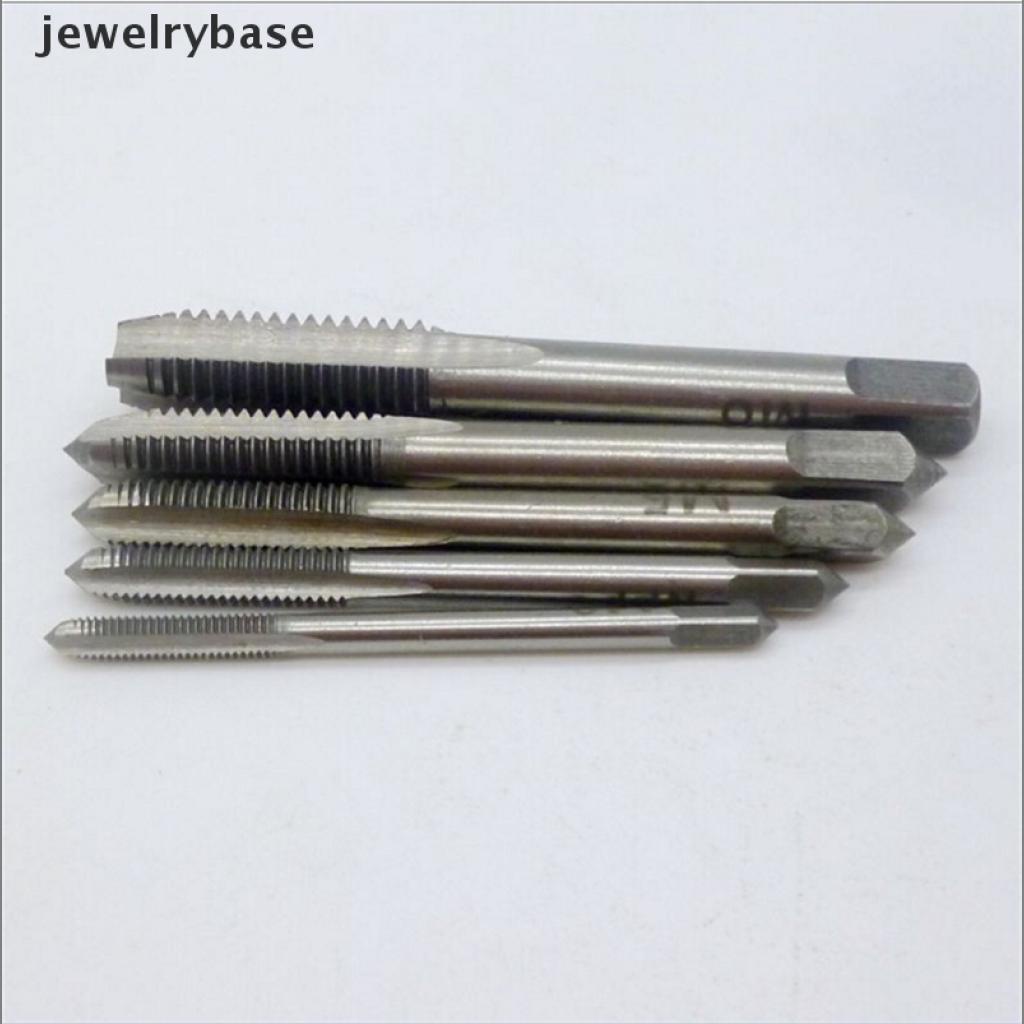 5pcs / Set Alat tapping Tangan Lurus Flute M3 M4 M5 M6 M8 3mm - 8mm