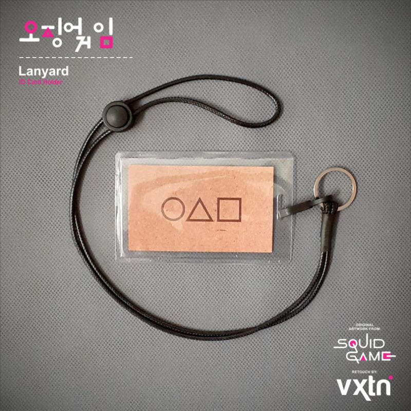 

Squid Game Lanyard - ID Card Holder - Tali/ Kalung Leher Korean Style