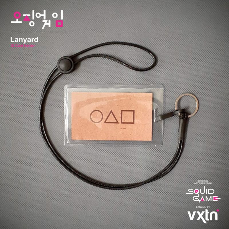 Squid Game Lanyard - ID Card Holder - Tali/ Kalung Leher Korean Style