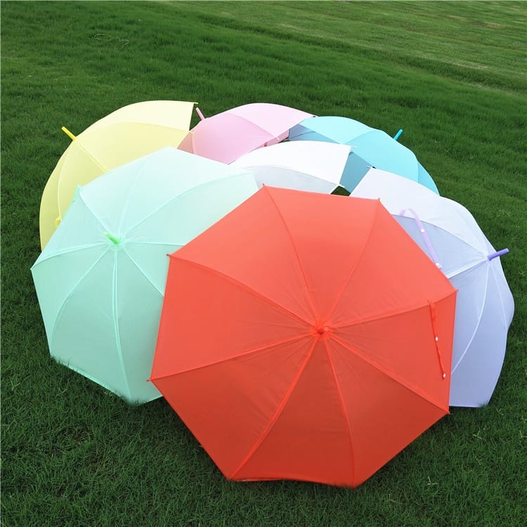 Payung Transparan Style Korea Jepang Polos Warna Warni Payung Lipat Bening Cantik Payung Rainbow Umbrella Fashionable Candy Color Import Murah