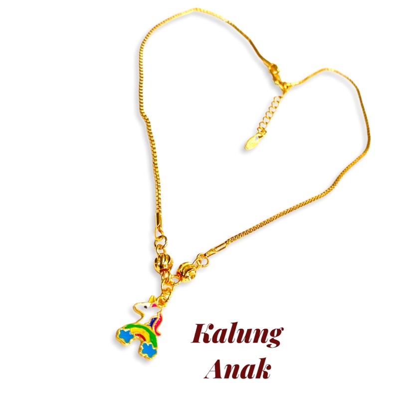 kalung untuk anak//kalung carakter //kalung lapis emas //perhiasan anak//kalung