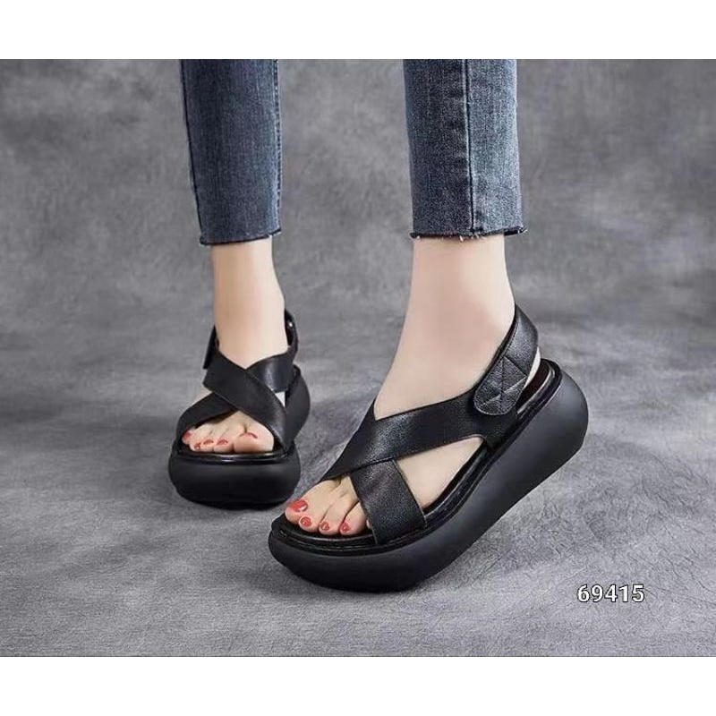 E SANDALS BACKSTRAP WEDGES IMPORT KOREA 69415