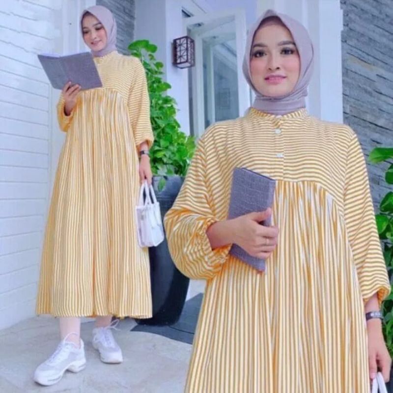 Salur jumbo midi dress,gamis terbaru 2021