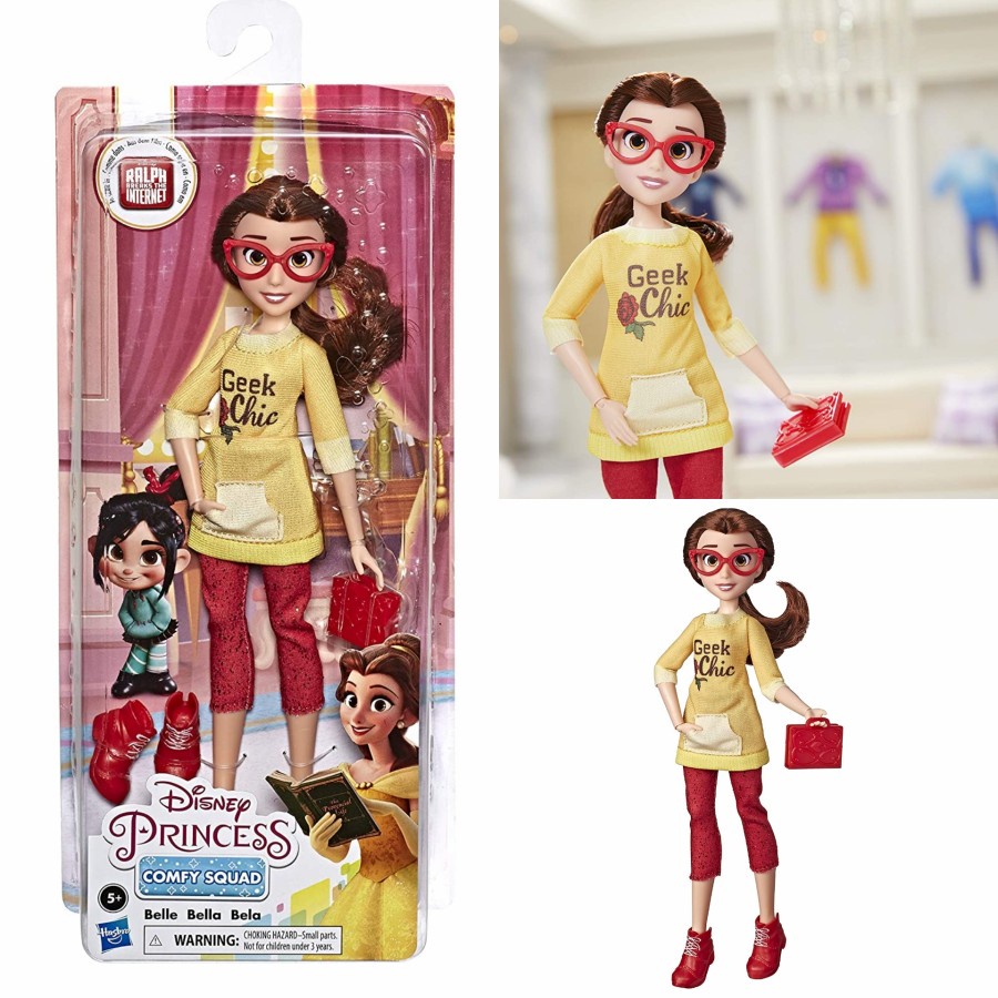 Boneka Disney Princess Comfy Squad Belle Ralph Breaks The Internet / Kado Mainan Anak Perempuan / Ka