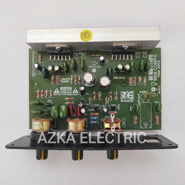 Kit Power Amplifier Speaker Aktif Stereo 12V DC TDA 2004 80W