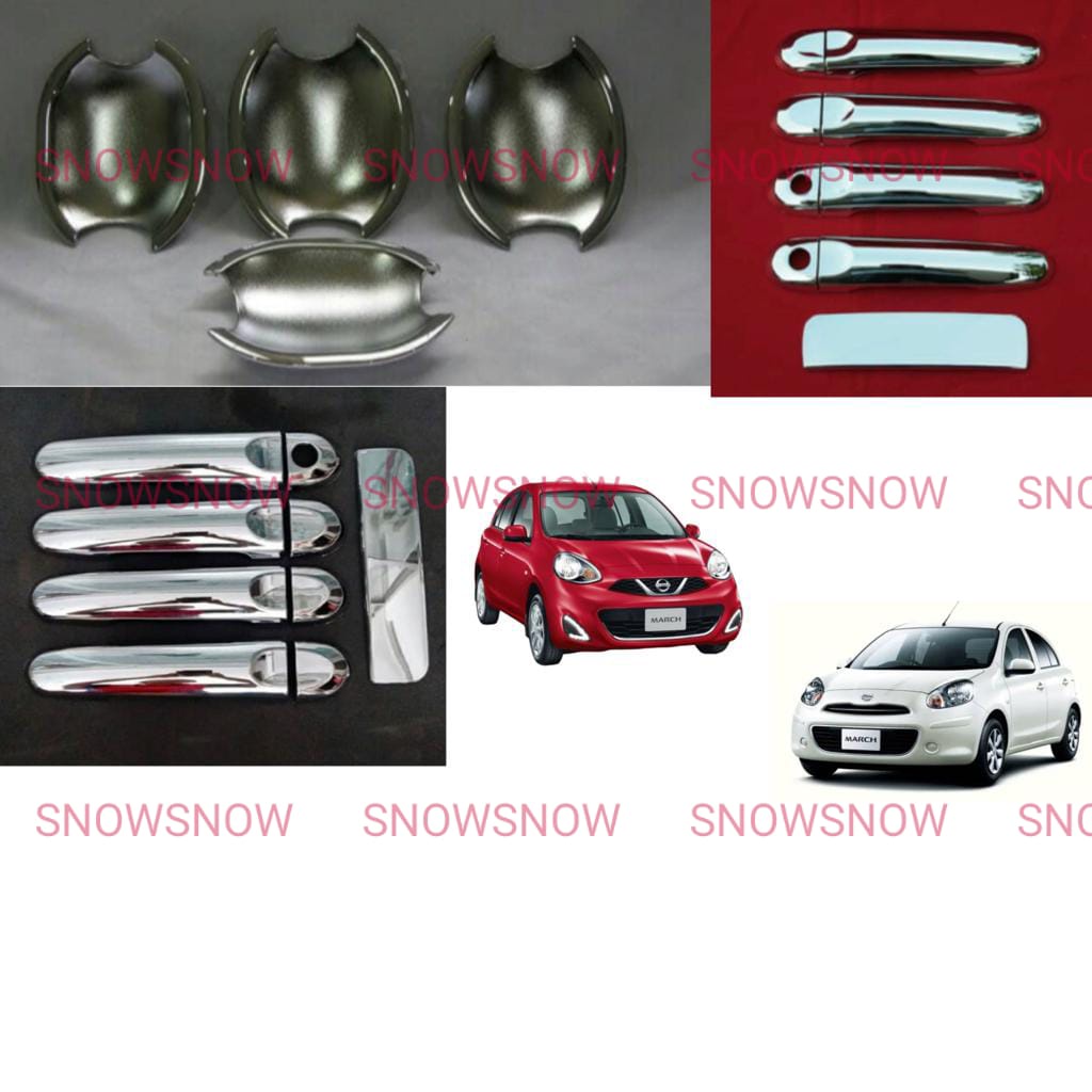 Paket Outer Handle Cover Nissan March 1 2 Lubang 4pcs 5 pcs Chrome