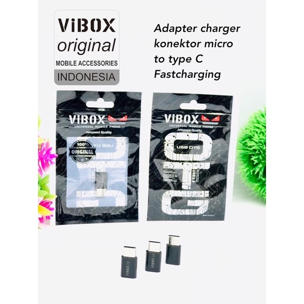 PROMO ADAPTER VIBOX ORIGINAL KONEKTOR MICRO TO TYPE C SUPPORT FAST CHARGING