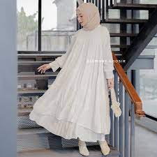 SAFINA MIDI DRESS/L/XXL/TERMURAH/TERLARIS/KEKINIAN/KOREAN STYLE/PAKAIAN WANITA