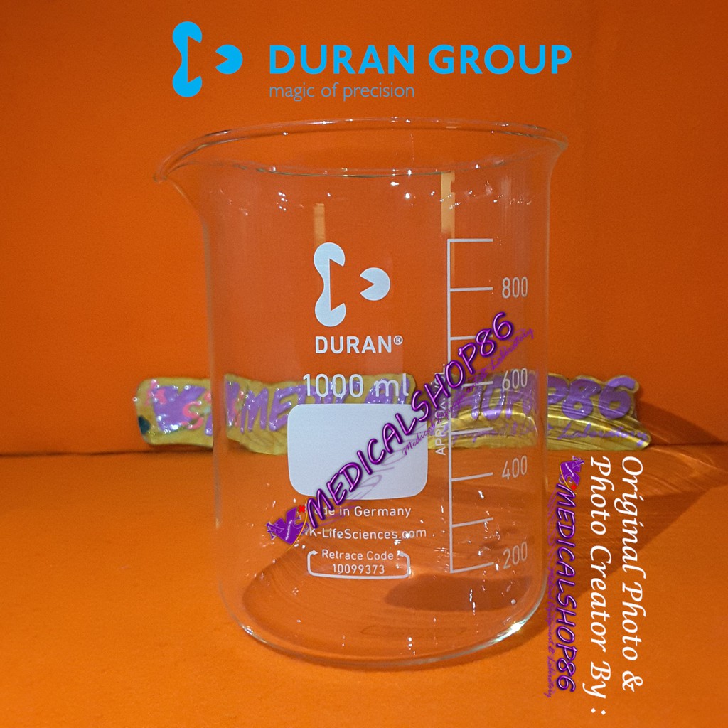 Jual Beaker Glass 1000ml Low Form Duran 21 106 5408 Shopee Indonesia 4448