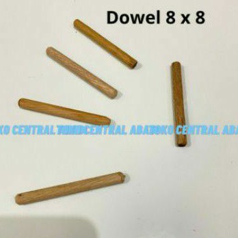 Dowel kayu ukuran 8 mm x 80 mm isi 1000 pcs / Dowel Kayu / Dowel Kayu 8mm / Dowel / Dowel Jig / Dowe