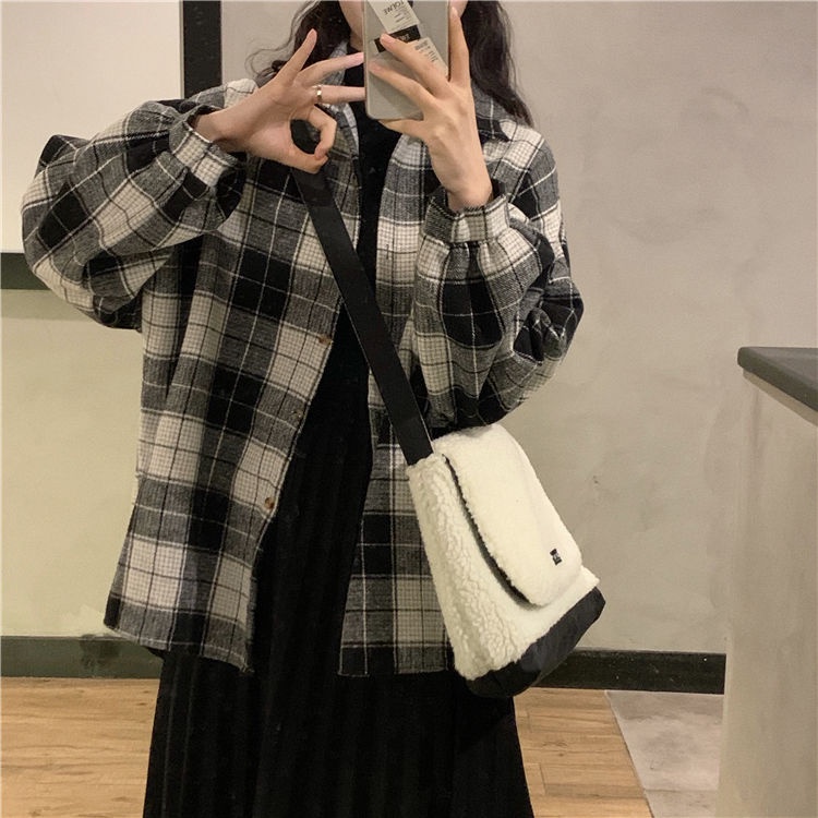 BEFAST - ZRD OOTD Wanita Kemeja TYA / KEM TOKYO / Atasan kemeja Wanita / Kemeja Lengan Panjang / kem Motif Kotak-Kotak / HEM Terlaris / Kemeja Ala Style Korean