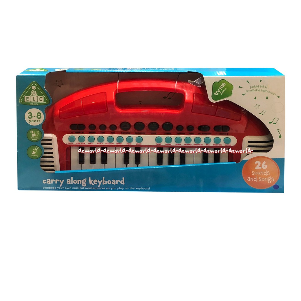 Elc Carry Along Keyboard Mainan Keyboard Untuk Anak Anak Dilengkapi Dengan Lagu