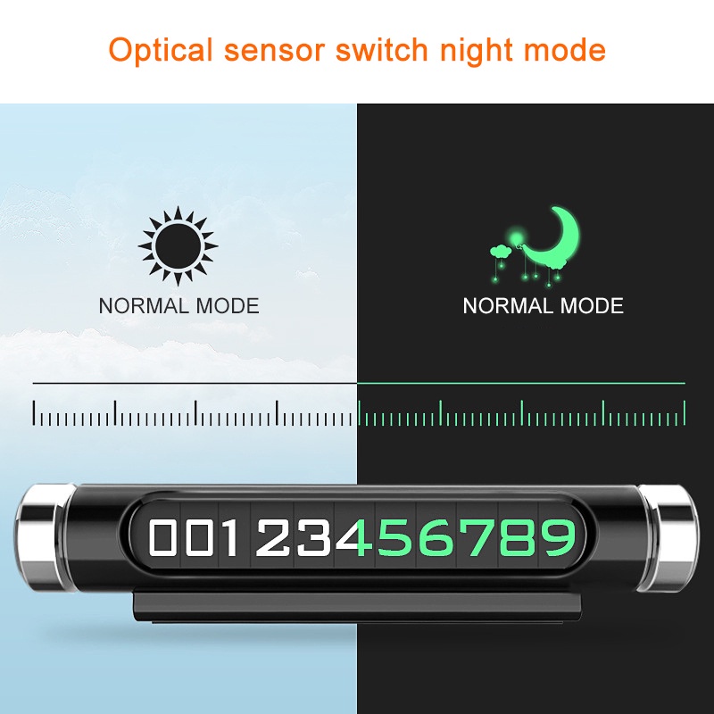 1 Pc Plat Nomor Telpon Magnetik Bentuk Berlian Imitasi Untuk Parkir Mobil Sementara