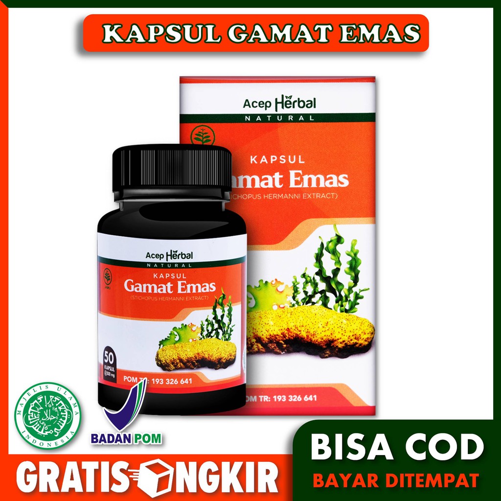 Obat Maag dan Asam Lambung Obat Herbal Maag Obat Maag Kronis - Kapsul Gamat Emas Asli 100%