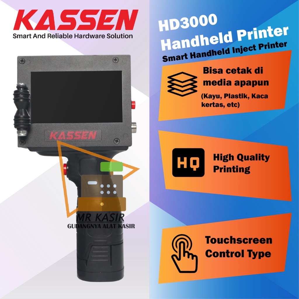 

Kassen HD3000 - Smart Handheld Inkjet Portable Printer Tangan Cetak Expired Date dll