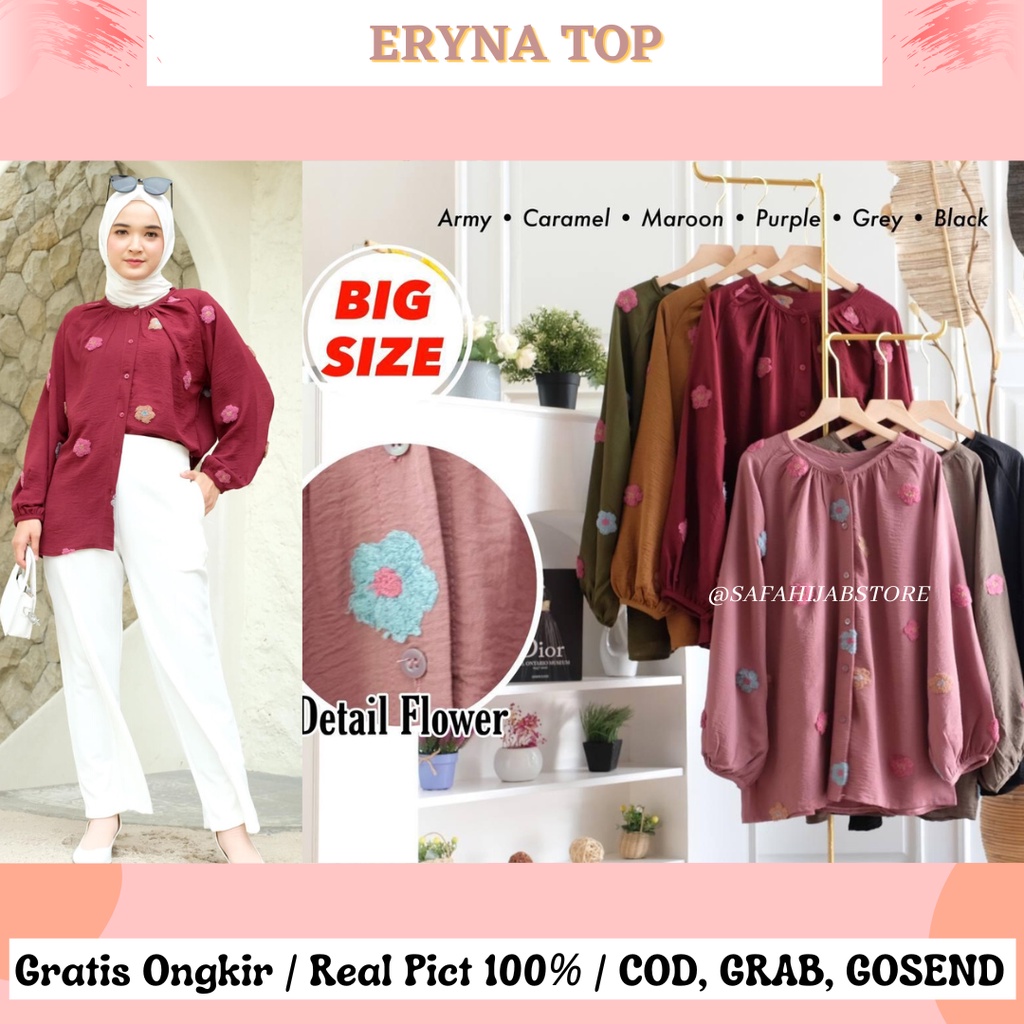 ERYNA TOP / ATASAN / BLOUSE / JUMBO SIZE / BUSUI