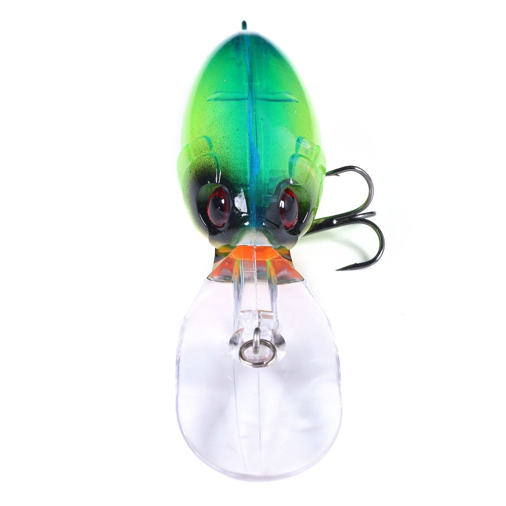 HENGJIA 1PCS Umpan Pancing Bentuk Ikan 3d Panjang 12.5cm Berat 20.5g Hard Crankbait Artificial Fishing Lure