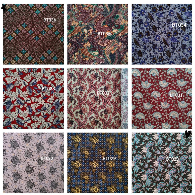 50 motif kain batik printing halus lembut motif mewah harga per 0.5meter bahan batik happychild