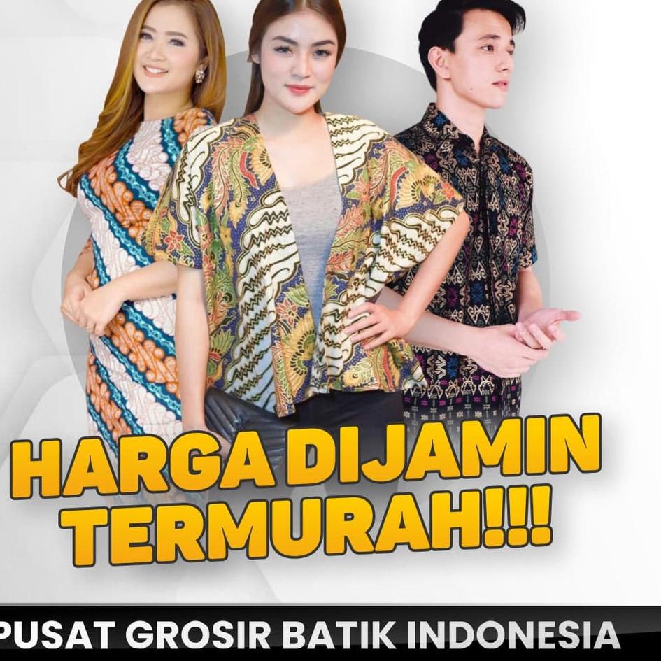 [DW7] Benang Raja Batik Couple Pria Wanita Motif Kembang Api 697DFS