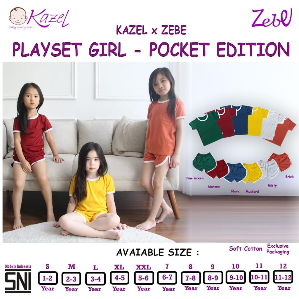 CUCI GUDANG 7.7 Girl 7-12 Tahun Setelan Kazel Playset Pocket Edition Anak Perempuan CBKS