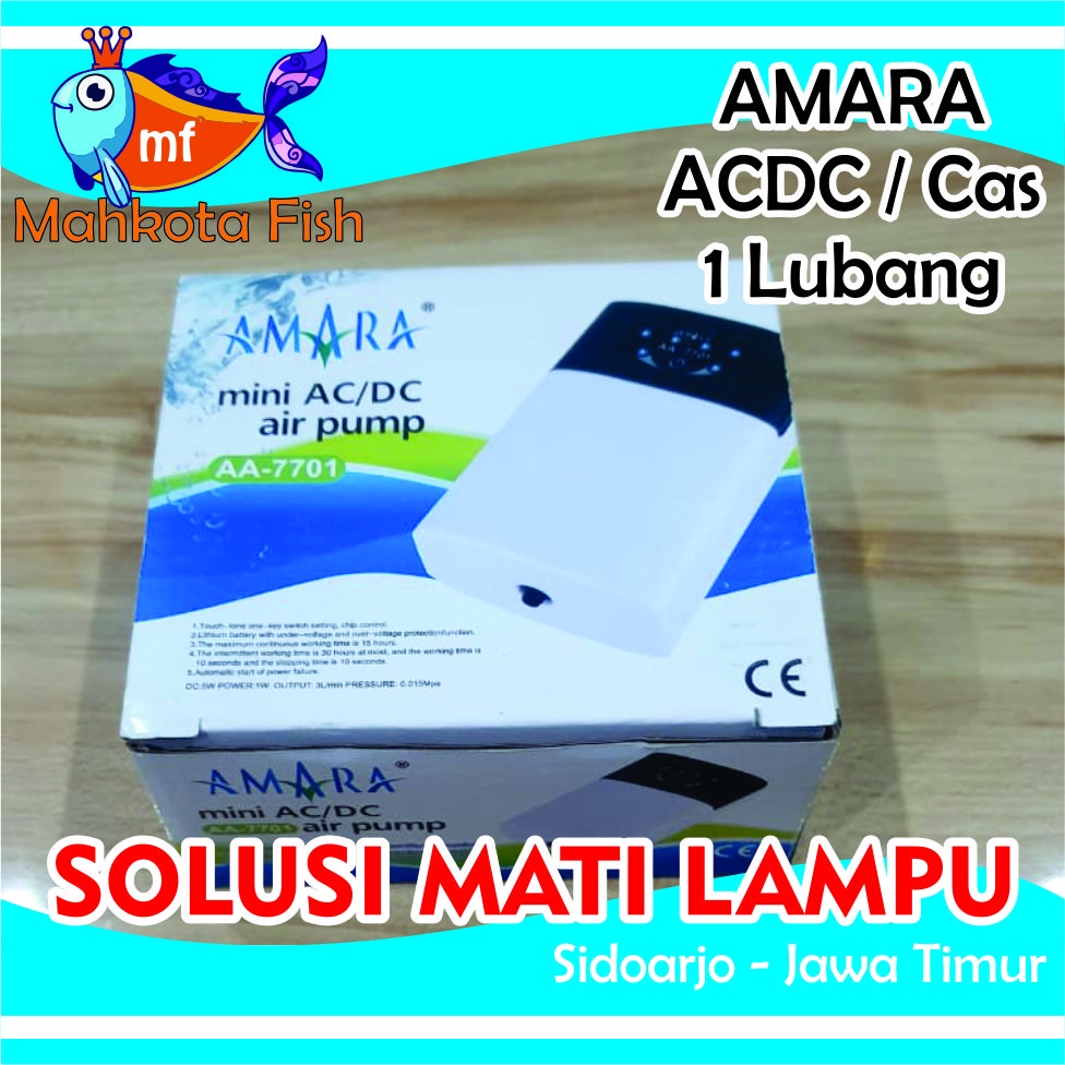 PAKET LENGKAP Aerator 1 Lubang | Air Pump Aquarium | Mesin Airator (GRATIS Buble Wrap)
