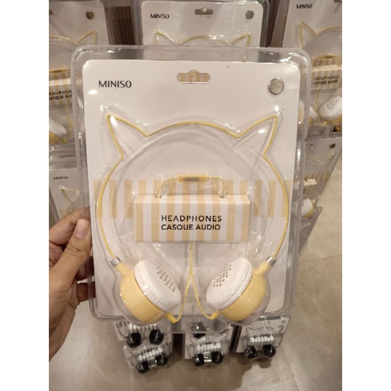 Miniso Cat Headphone kucing MINISO Earphones Miniso headset