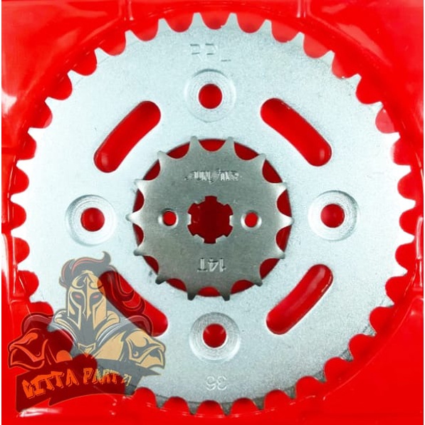 GEAR SET + RANTAI HONDA KTL KUALITAS ORIGINAL SUPRA FIT NEW SUPRA 125 KARISMA REVO LAMA