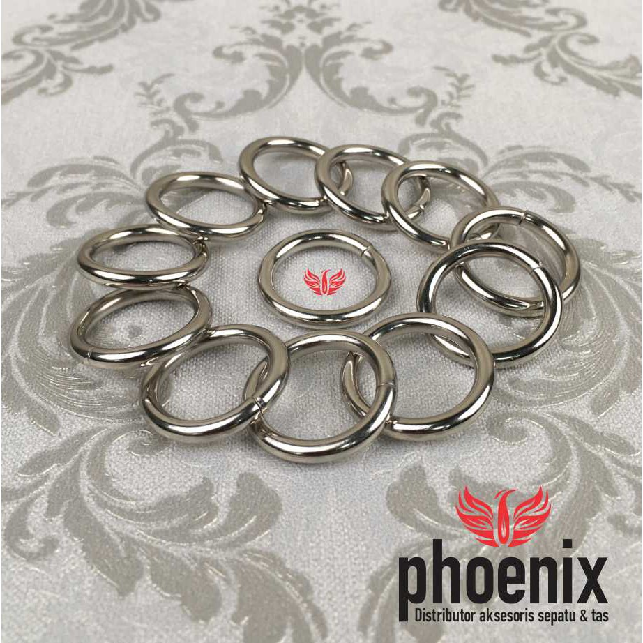 Ring o murah /Ring bulat/Ring tas 15x3mm (Harga per 12pcs)