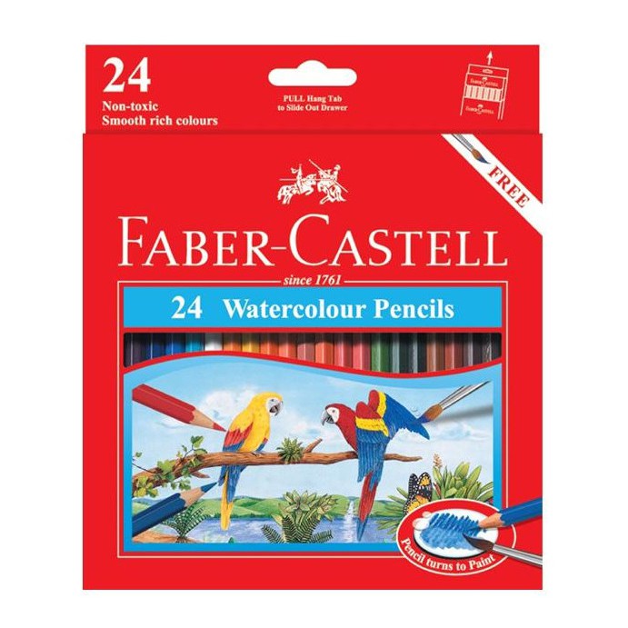 

faber-castell pensil warna watercolour 24 panjang