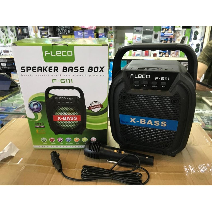 Speaker Bluetooth FLECO F-6111/6112 Extra Bass+Mic